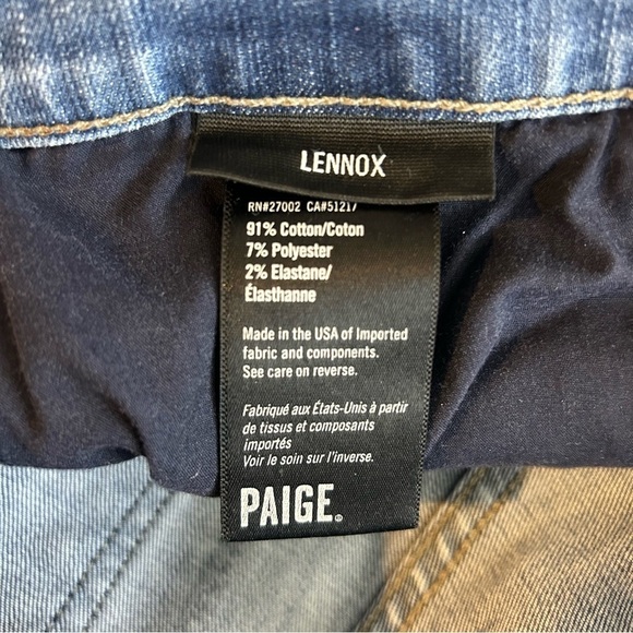 Paige Lennox Distressed Slim Fit Denim Jeans Size 29 - Picture 13 of 15
